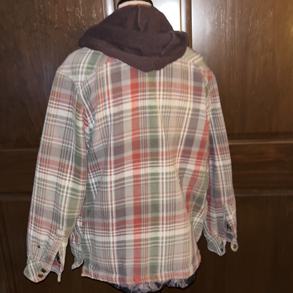 Quilted Hoodie & Plaid Jacket Size M - Picture 3 of 6